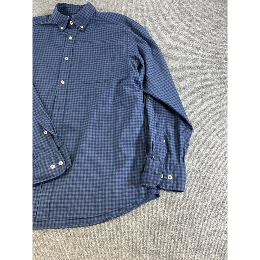 Charles Tyrwhitt Classic Fit Shir Men's Large Blue Check Button Down Long sleeve